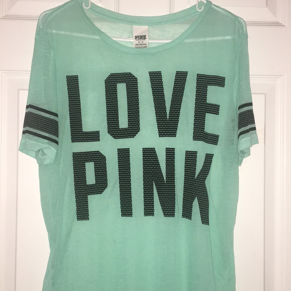 Sheer turquoise T-shirt